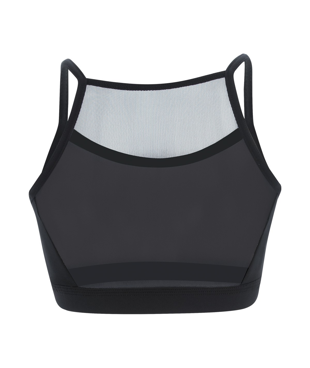 GK All Star Black Cheer Crop Top with Mesh Inset Back