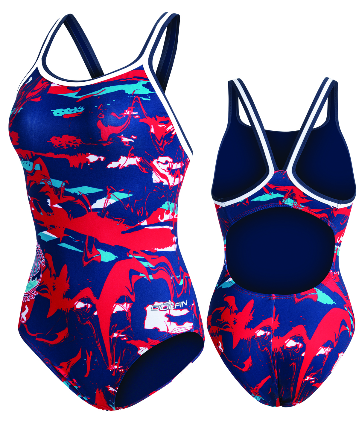 Women's Sublimated DBX Back 1 Piece Swimsuit