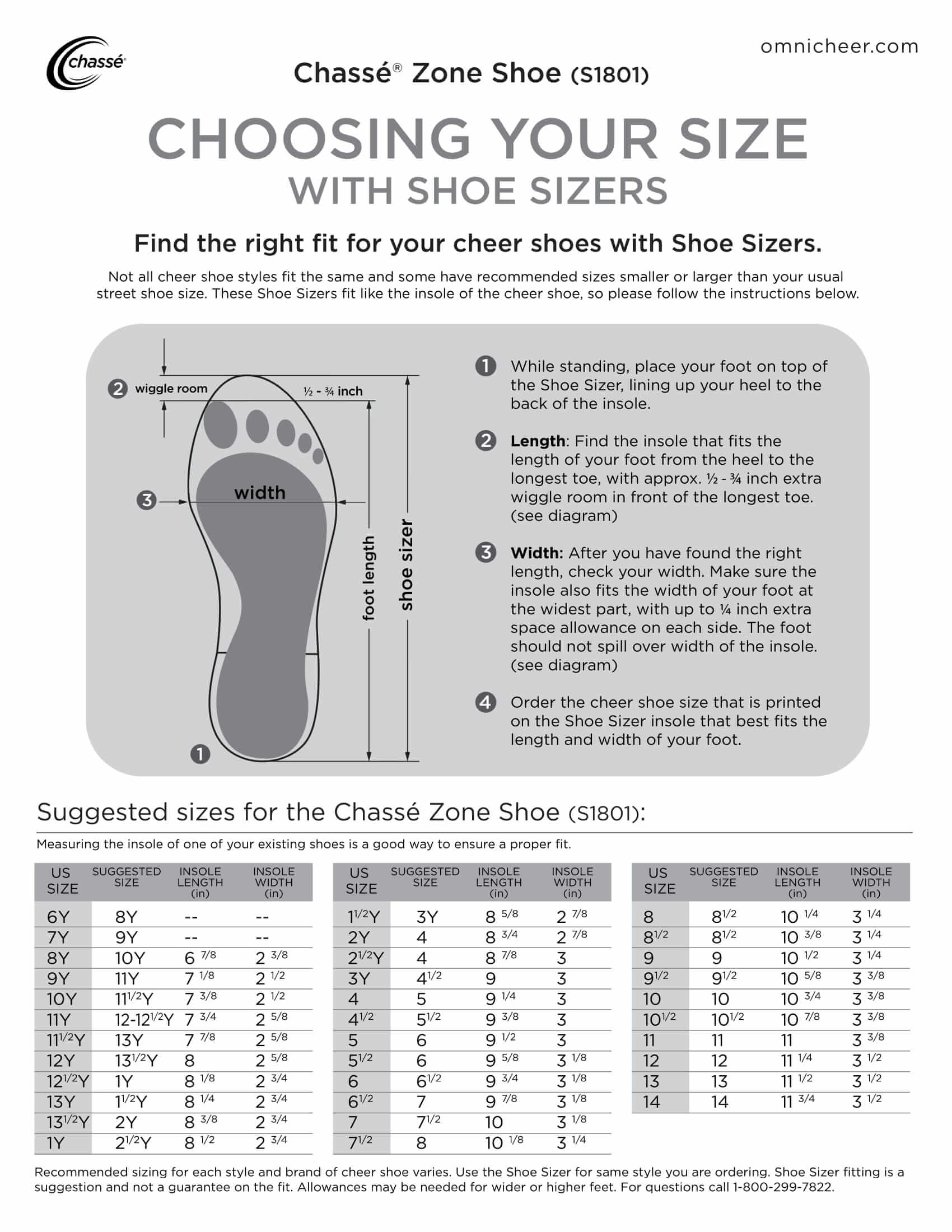 Chasse Zone Shoe Sizer