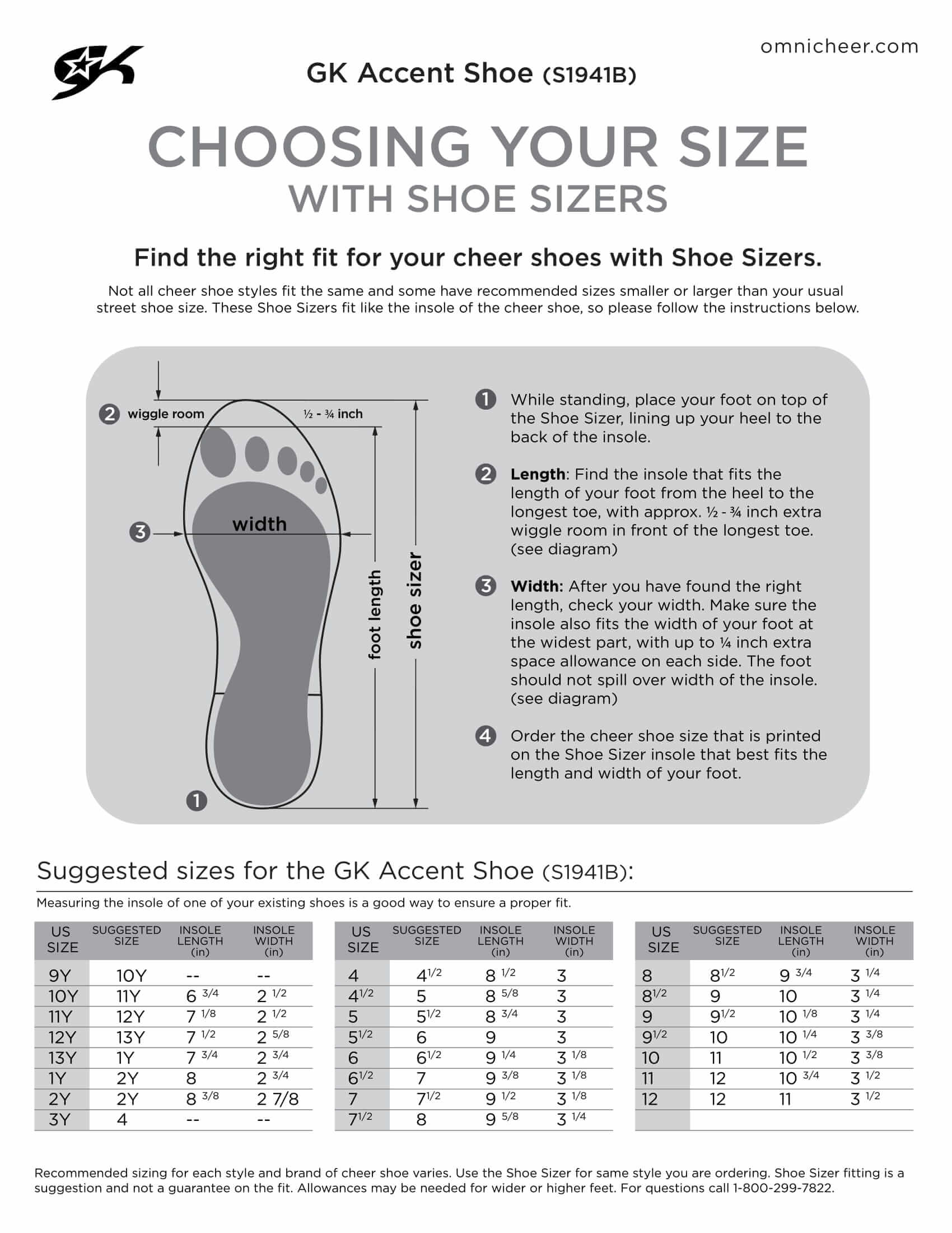 GK Accent Shoe Sizer