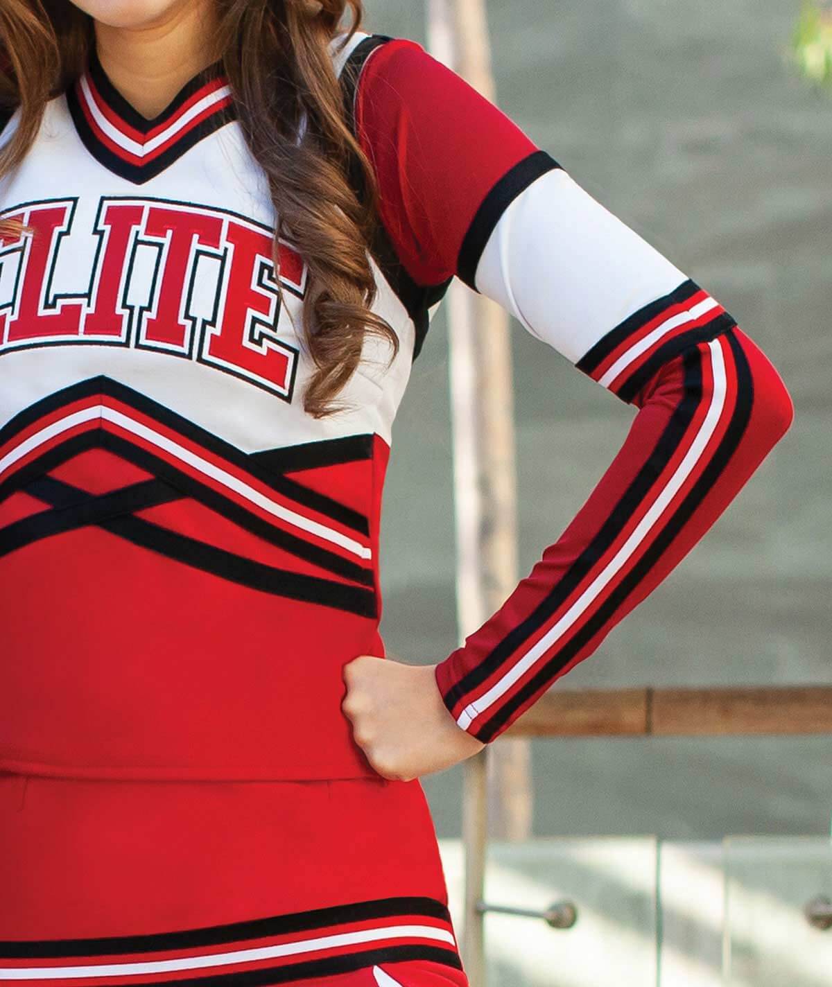 red cheer uniform