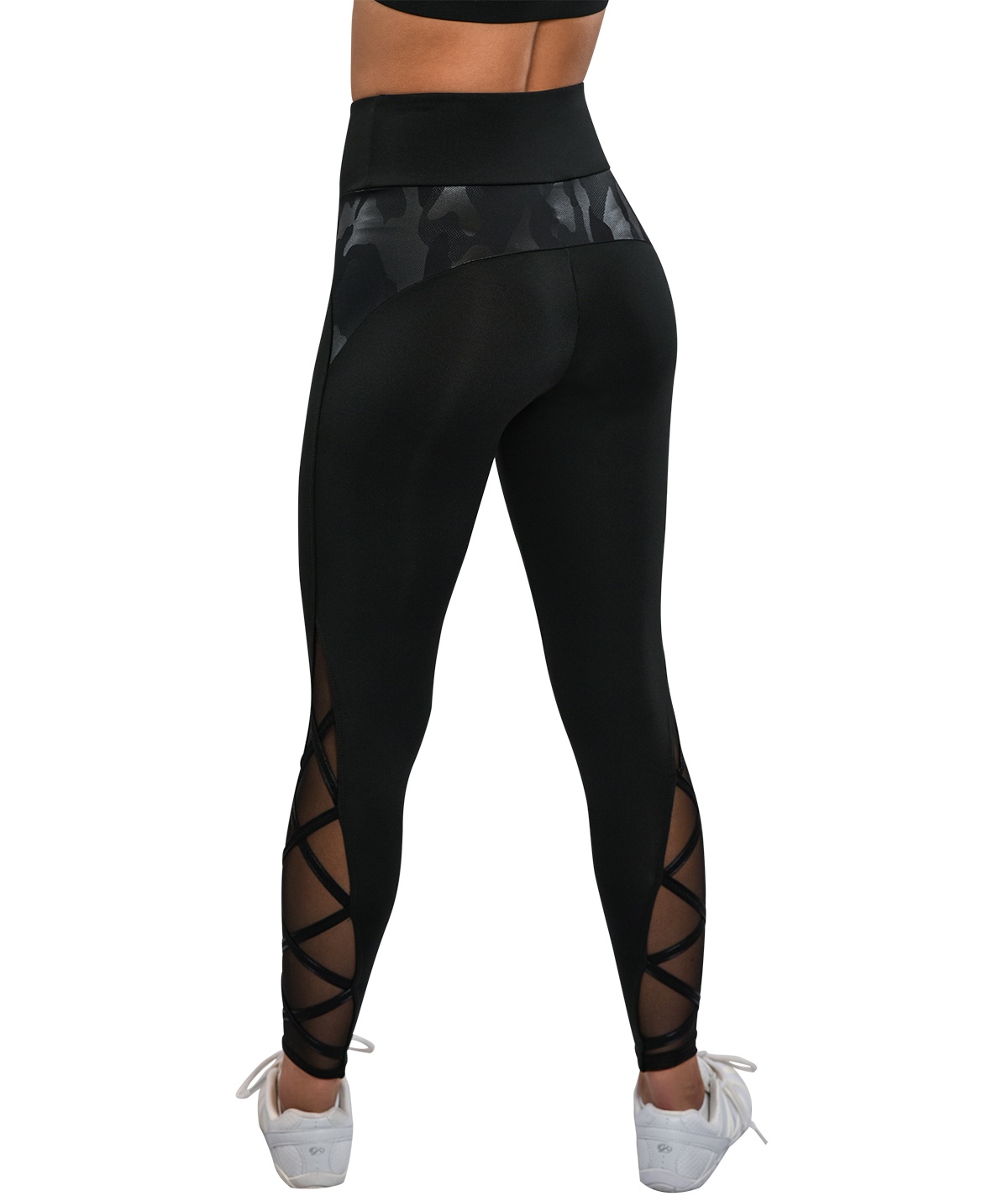 GK All Star Camou And Mesh High Waisted Criss Cross Capris