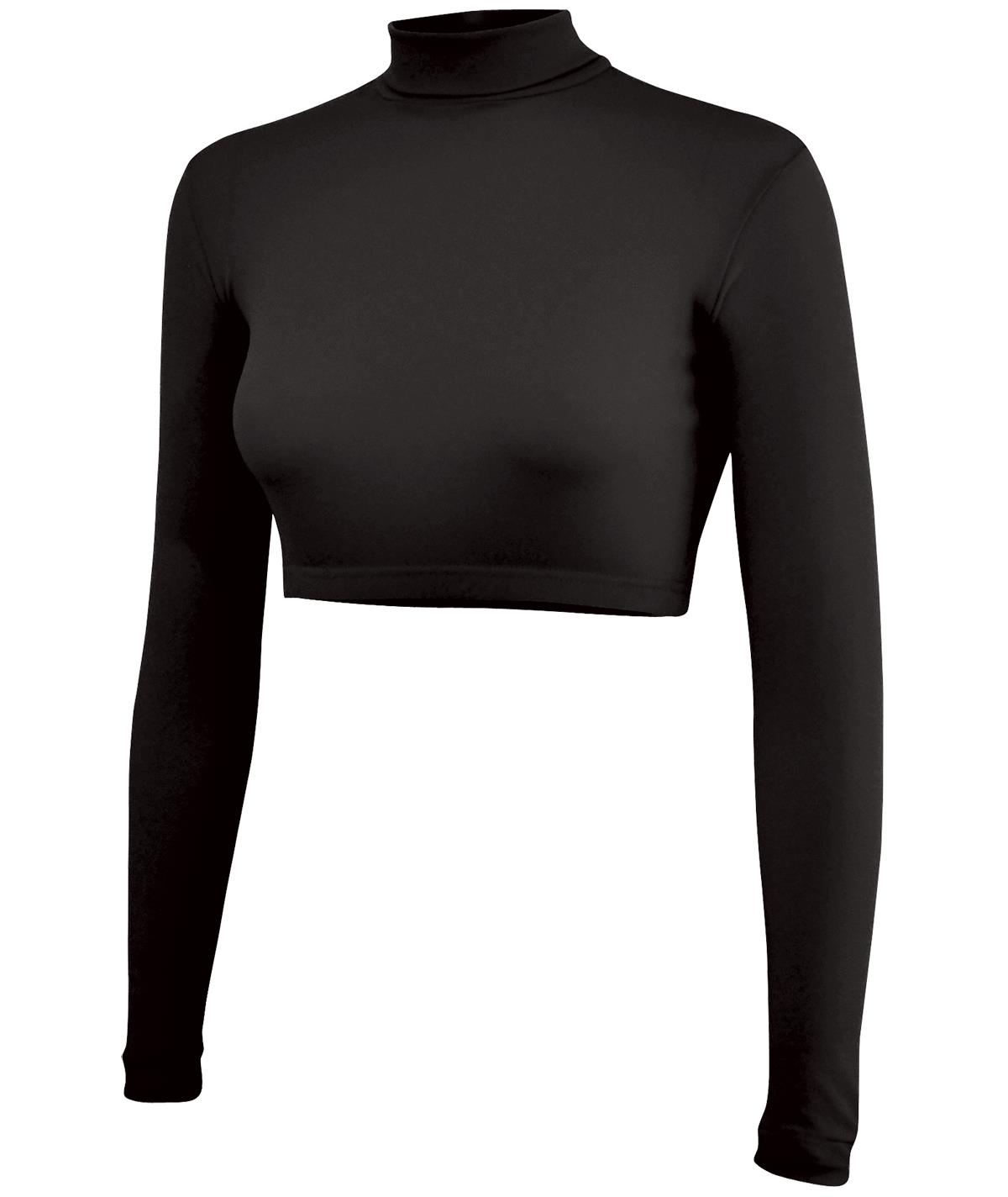 cropped long sleeve black shirt