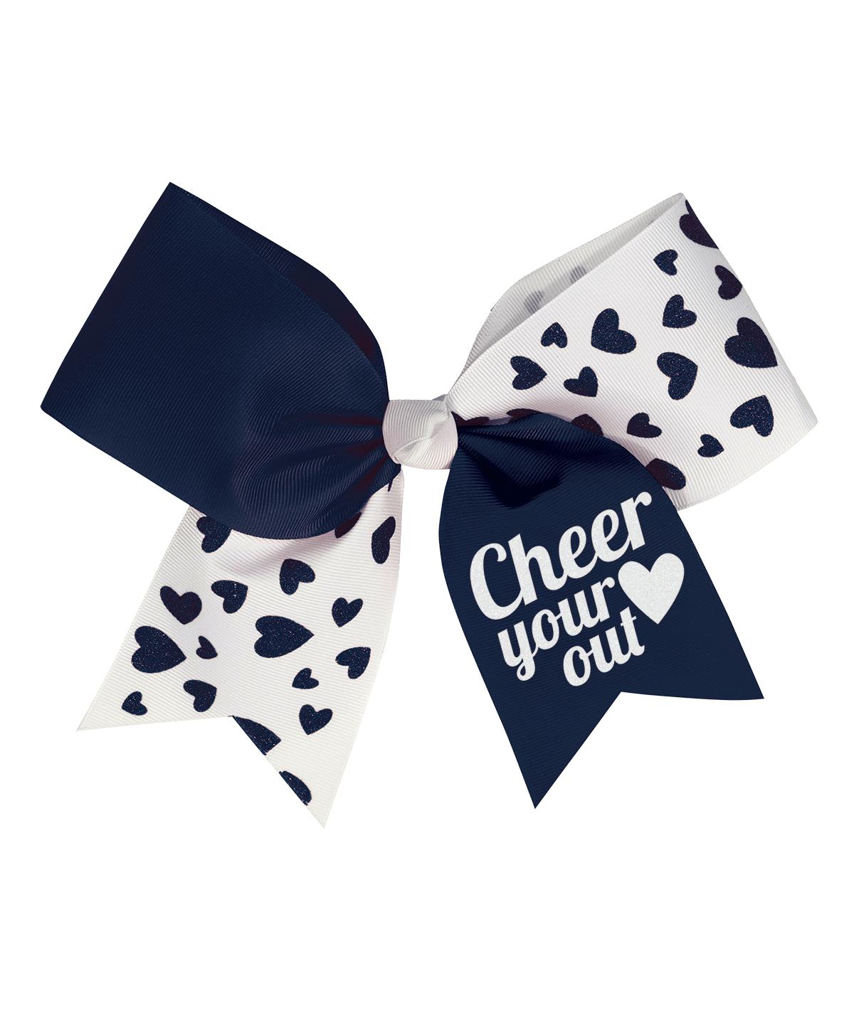 Chasse Glitter Hearts Performance Hair Bow