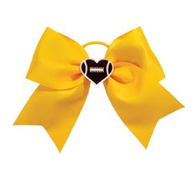 Chasse I Heart Football Hair Bow