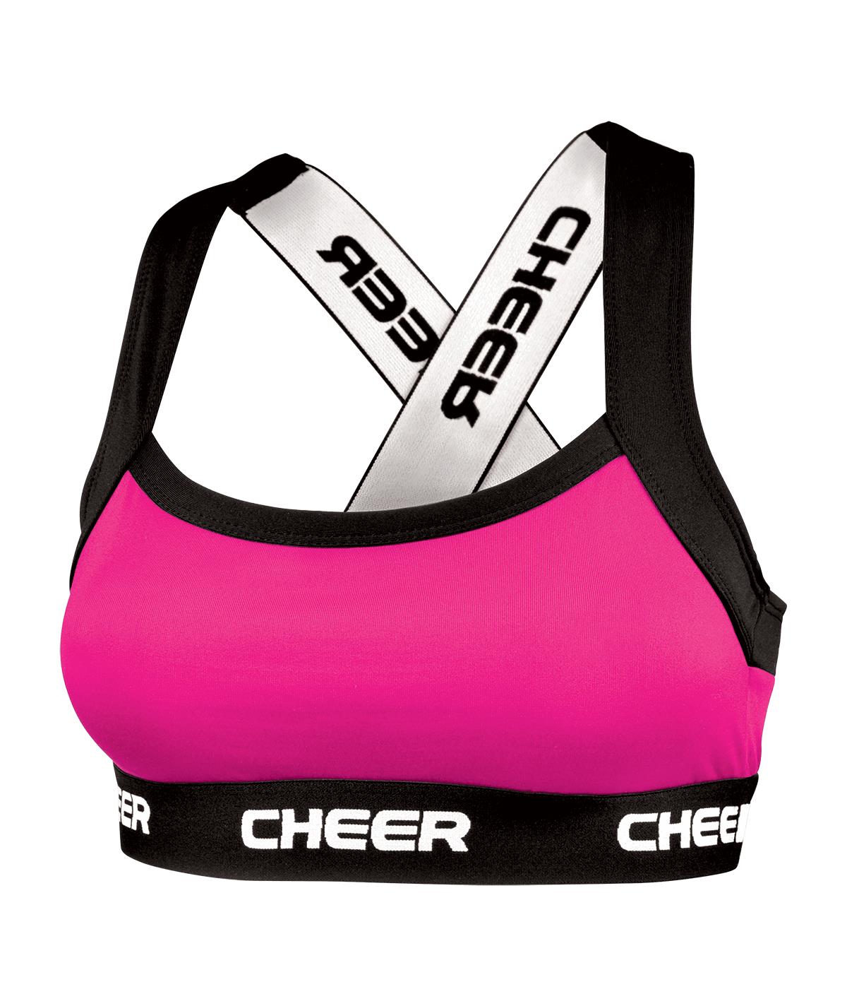 cheerleading sports bras with clear straps